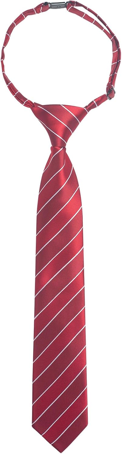 Striped Ties for Boys, Kids Ties Boy Pre-Tied Clip on Tie, Adjustable Toddler Tie for School Uniforms Wedding