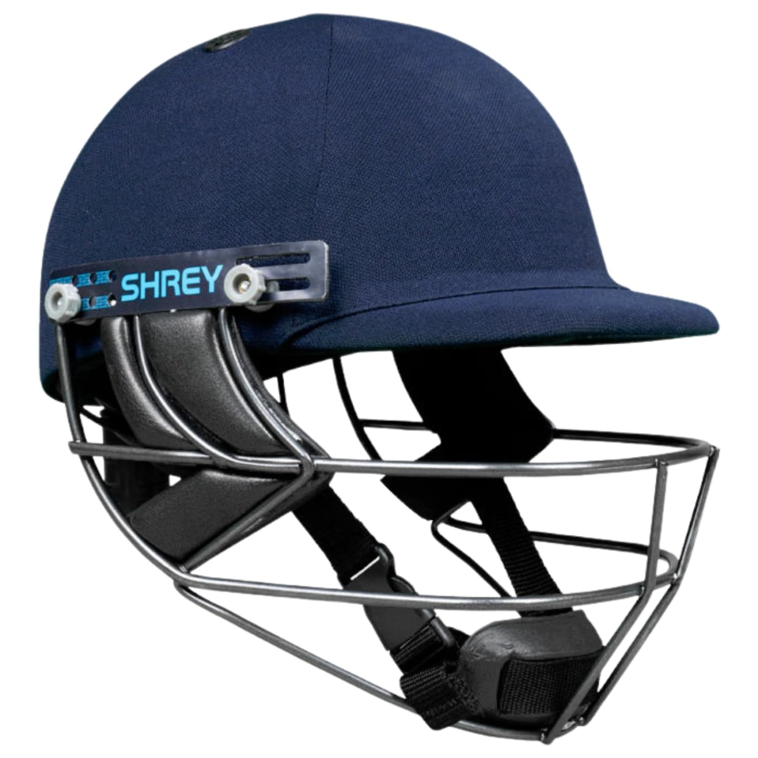 Shrey Premium 3.0 Mild Steel Visor Cricket Helmet with Mesh Bag, 4 Round Velcro Sets | Helmet with Rotary Adjustment System, Air Vent Holes | Comfortable Fit (Navy - M) (B0D4MG9L2Q) Amazon Price History, Amazon Price Tracker