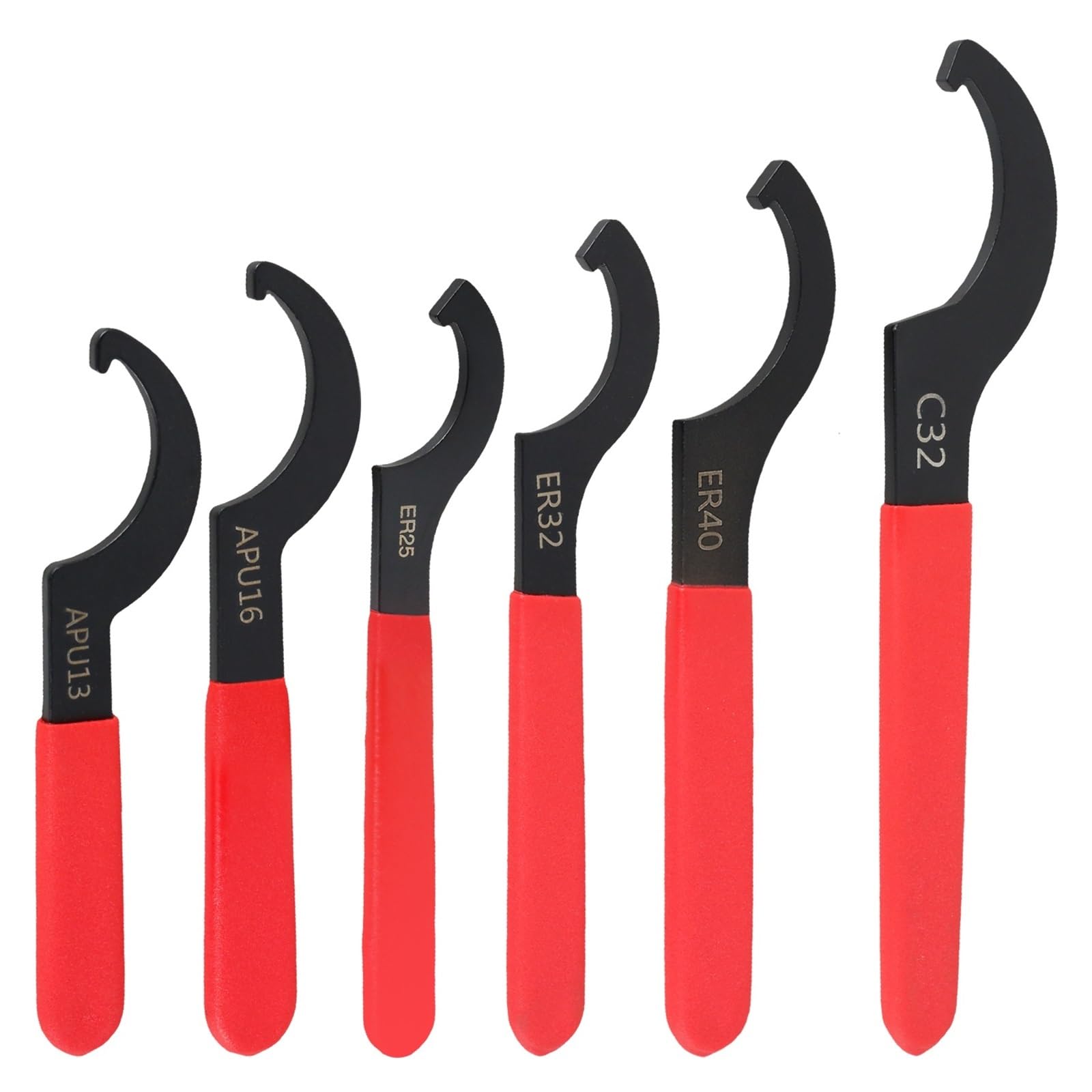 Juego De 6 Llaves Inglesas For Ajustar El Amortiguador De Motocicletas Y Bicicletas, Llave Inglesa Con Gancho De Precarga, Llave En C, Herramienta Manual Universal Eficacia Precisión
