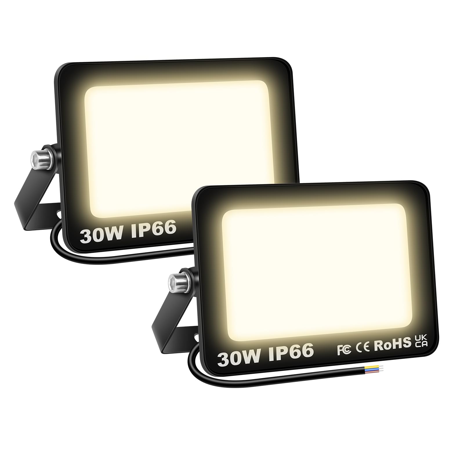 SKYWORLD 2 Pack LED Flood Lights Outdoor, 30W 3000LM LED Security