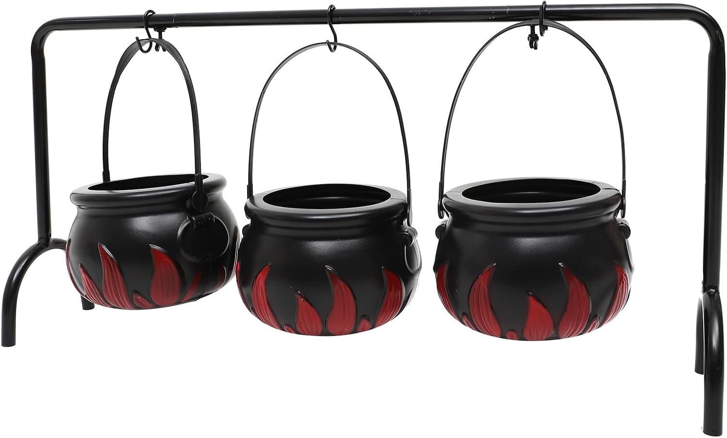 Halloween Witch Cauldron Candy Holder Pot with Rack for Halloween Season