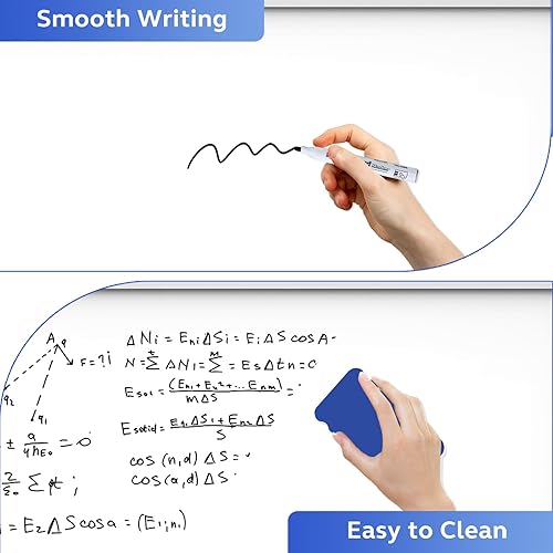 Miniatura 3 de Pizarra blanca magnética grande de borrado en seco de 60 x 36 pulgadas para pared, marco de aluminio de alta calidad, pizarra blanca para oficina,