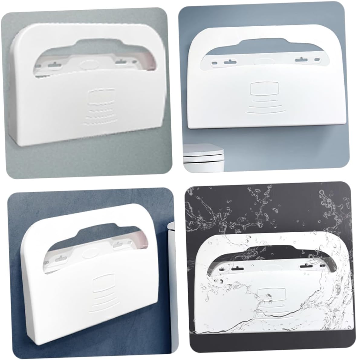Cabilock Toilet Seat Paper Holder Wall-Mounted Paper Dispenser No Drilling Modern Rustic Bathroom Accessory