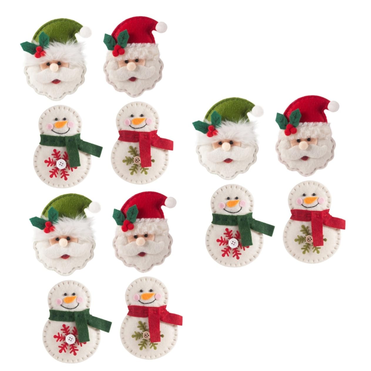 ABOOFAN 12 Pz Ornamenti Natalizi in Feltro Ornamenti Di Babbo Natale Ornamenti Dell'albero Di Babbo Natale Ornamenti Di Pupazzo Di Neve Di Natale Oggetti Decorativi Albero Di Natale