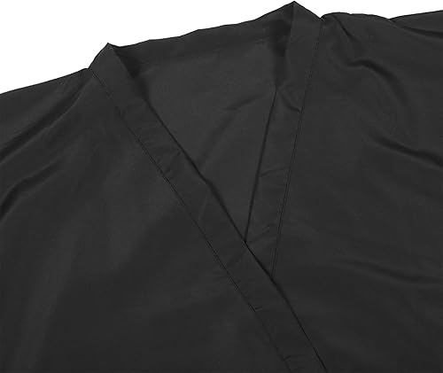 Miniatura 4 de 1pc negro salón cliente vestido batas cabo corte pelo Smock capa para clientes estilo kimono, Negro -