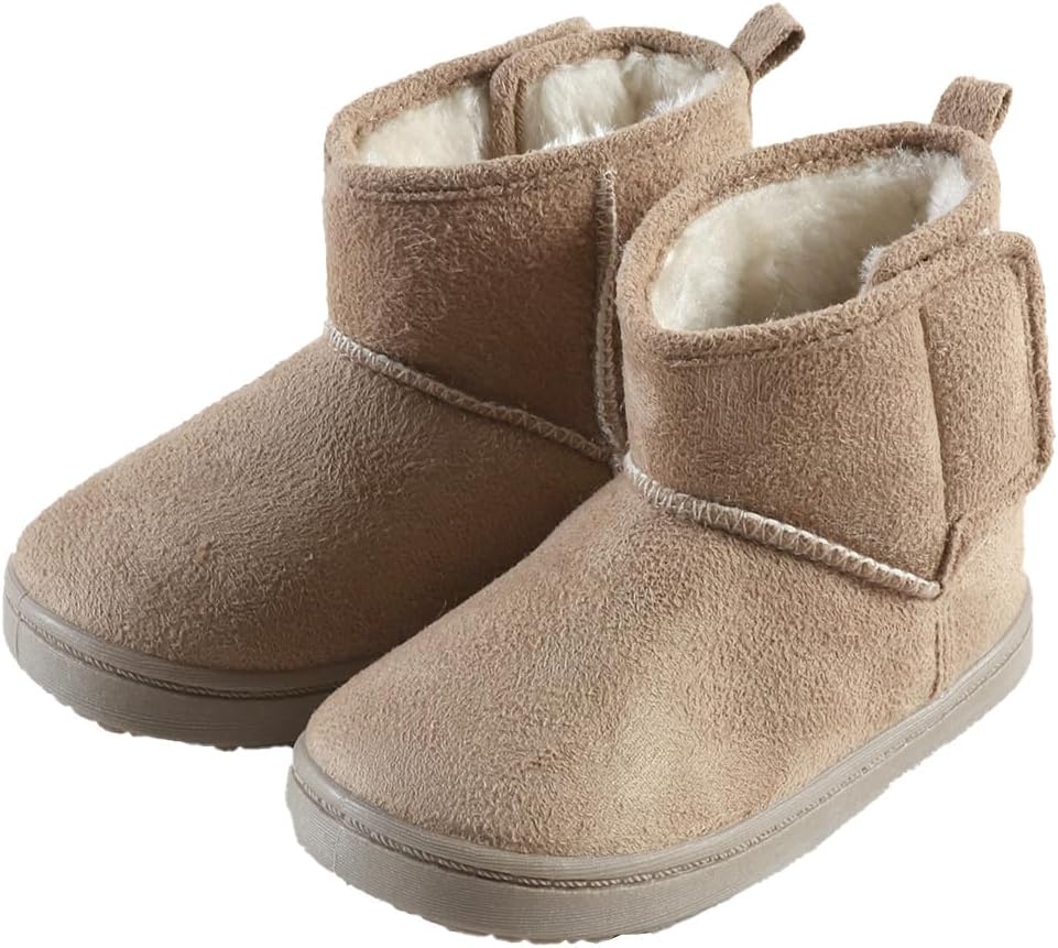 Winter Boots Non Slip Outdoor Shoes Kids Children Boys Girls Soft Warm Shoes Toddler Black Snow Boots