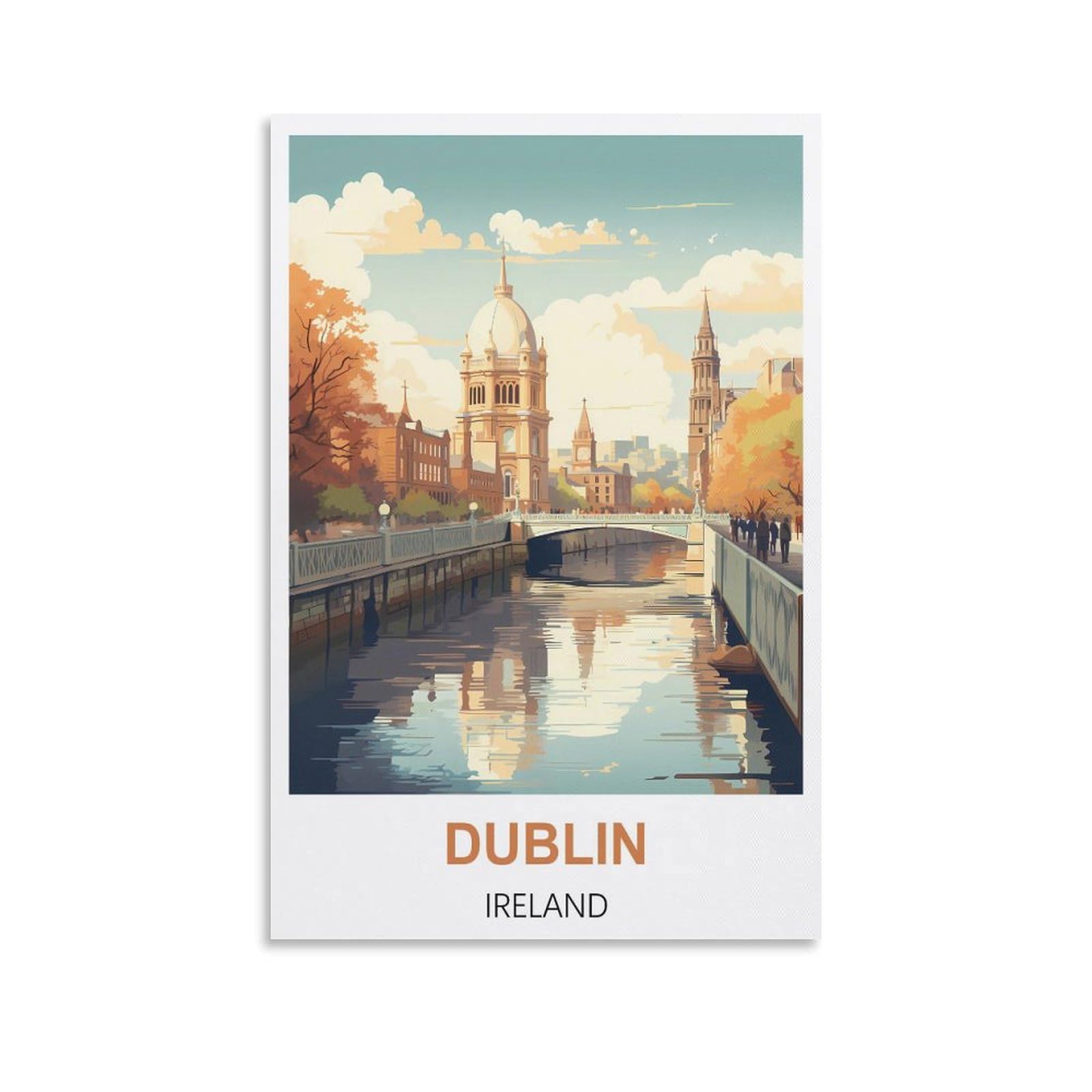Metal Tin Sign,Dublin Ireland,Tin Sign Metal Retro Art Wall Poster for Home Club Garden Decor 30x30cm