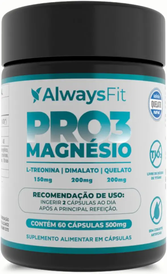 Pro3Magnésio Always Fit – Magnésio + L-Treonina, Quelato e Dimalato (1)