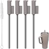 Replacement Straws for Brumate Era 40oz Tumbler with 1 Brush Gray, 4 Pack
