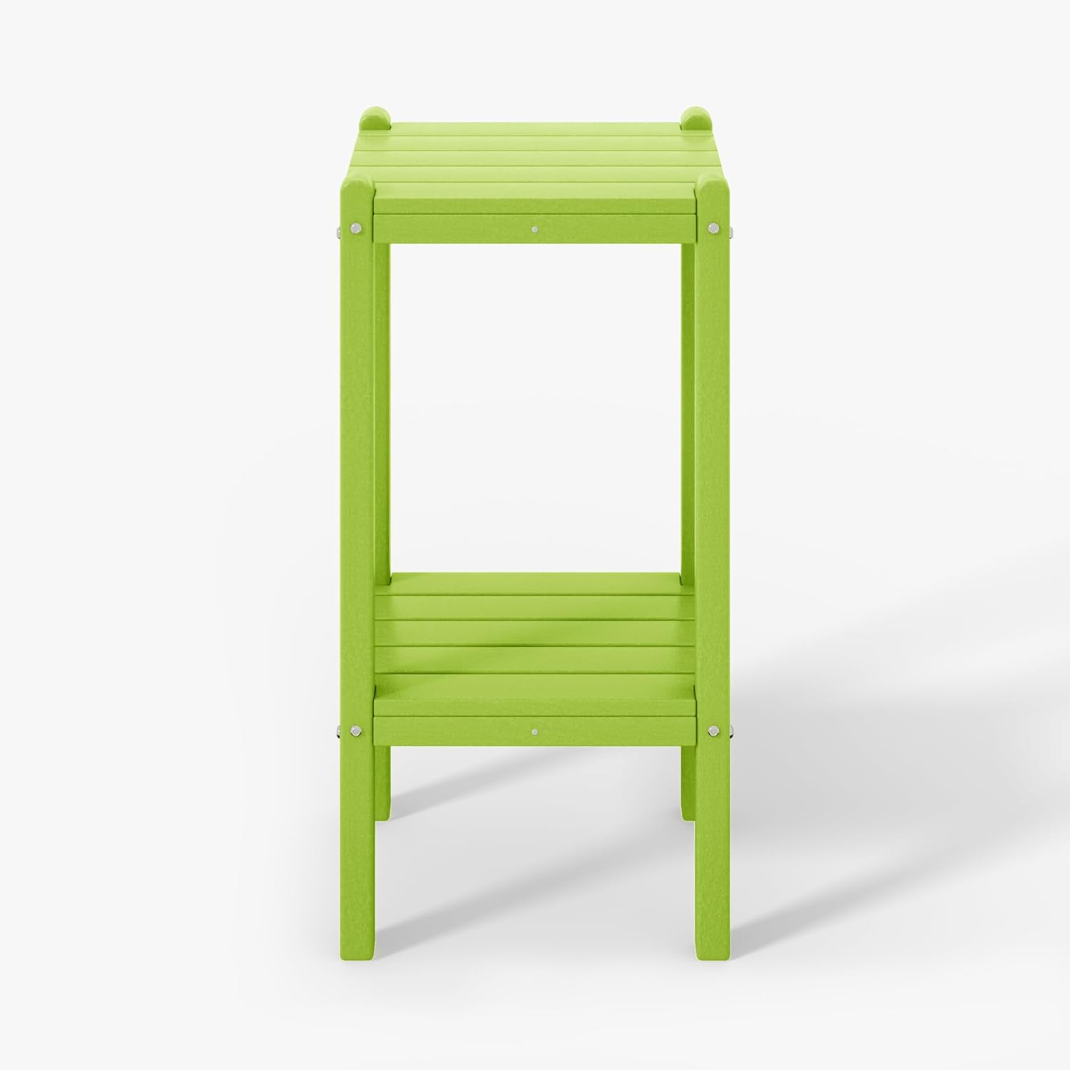 WestinTrends Malibu 36" Outdoor Adirondack HDPE 2-Tier Patio Side Table, Lime