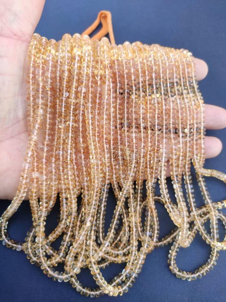 Naturalny cytryn okrągłe fasetowane koraliki 5 mm 33 cm długi sznurek biżuteria tworzenie kamieni szlachetnych koraliki do naszyjnika bransoletki