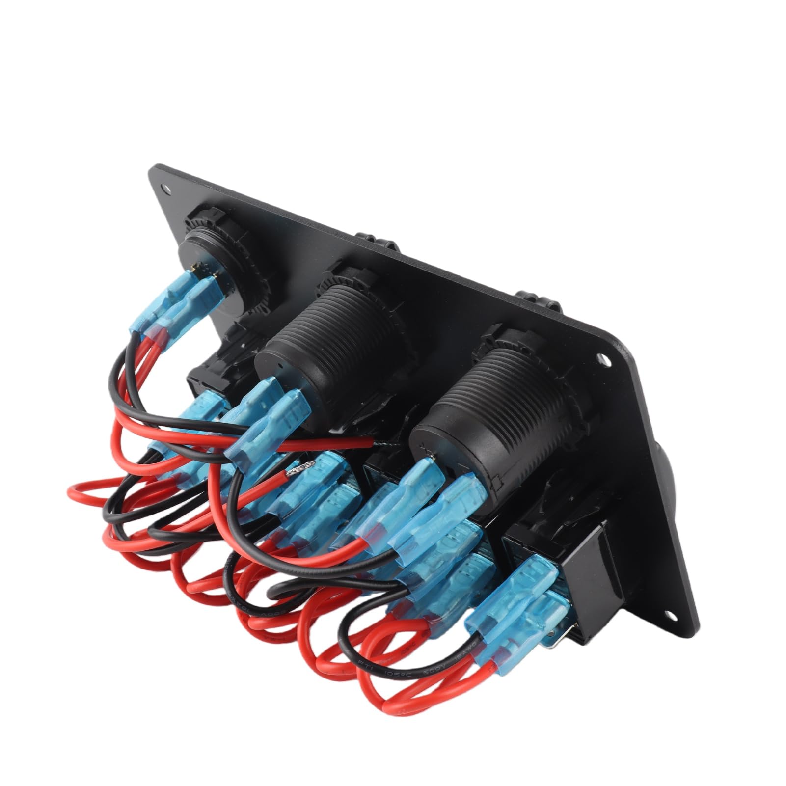 panel marino 12V 24V 6 Gang Car Boat LED Pannello interruttori a bilanciere Dual USB Voltmetro Accendisigari blu per barche Interruttori auto Interruttore F5v340