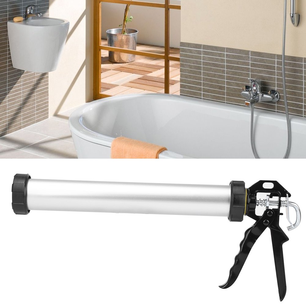 Prasa do nabojów 600 ml, aluminiowy pistolet silikonowy, ergonomiczny pistolet z dyszami 600 ml