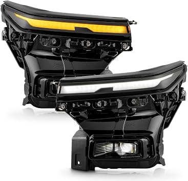 Compatible with 2024-2025 Chevy Traverse SwitchBack Signal Tube LED Projector Headlight Headlamp w/Animation Left+Right