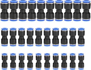 Connect Connections for 1/4 inch 5/16 3/8 6mm 8mm 10mm Pipe pcs Quick Release Straight Push Connectors Air Line Fittings Tu The Plastic 30 Pieces Pneumatic pluggable