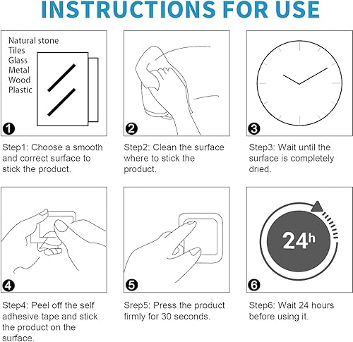 Miniatura 5 de Brontosaurus Toallero autoadhesivo para baño, soporte adhesivo de acero inoxidable para toallas de mano, sin perforación, moderno colgador de