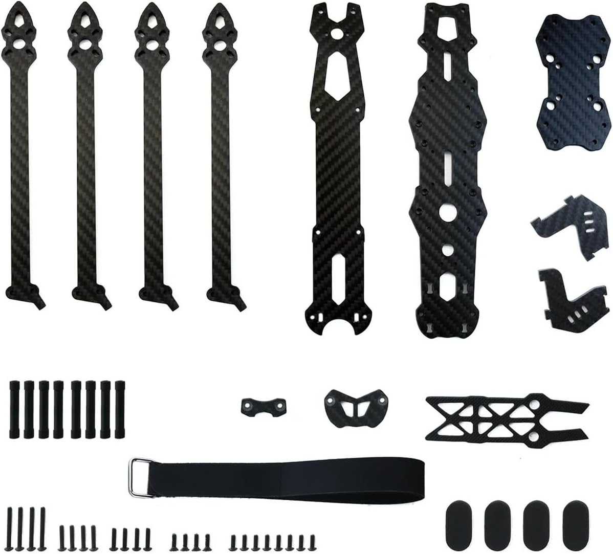 Fit for Mark4 8inch 366mm 6mm Arm Frame 3K Carbon Fiber Kit for 8inch FPV Freestyle RC Racing Drone Quadcopter