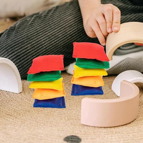 20 PCS Colorful Nylon Bean Bags for Tossing for Kids & Family Fun Outdoor Games - Thumbnail 4