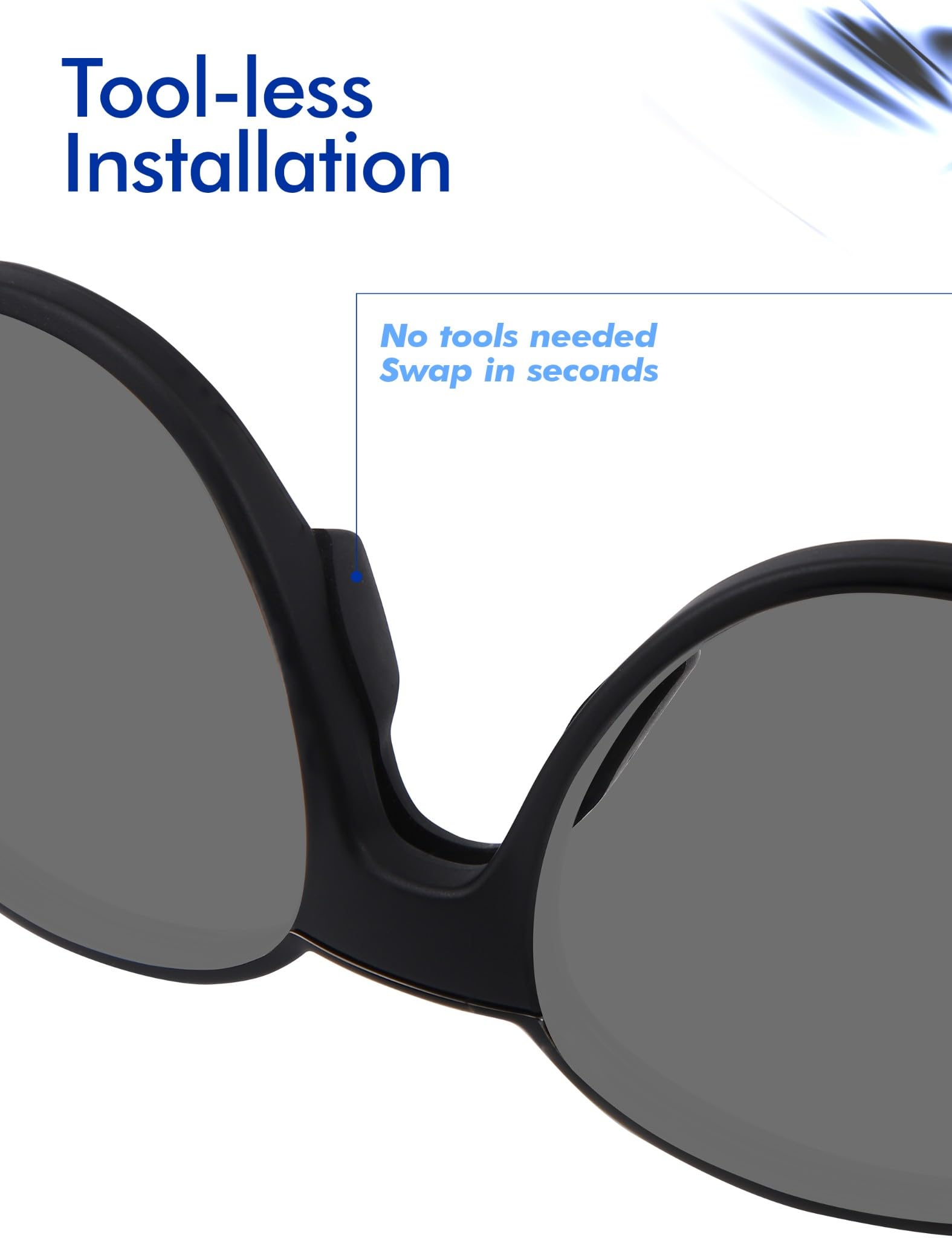 Saucer Ersatz-Nasenstück-Pads für Oakley Knolls OX8144 Brillen, Schwarz , Einheitsgröße