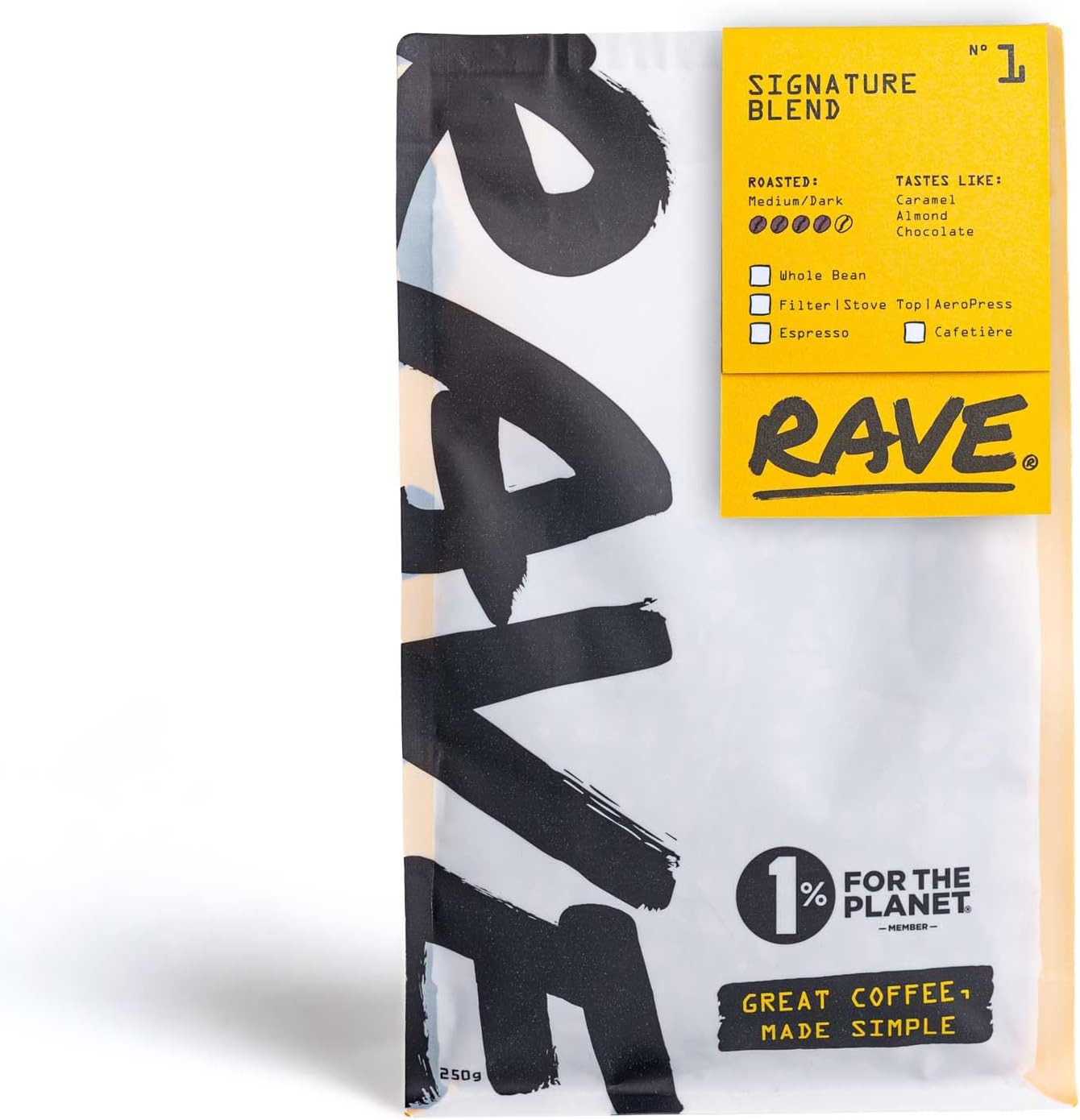 Signature Blend Nº 1, Cafetière Grind Freshly Roasted and Ground Coffee 250g