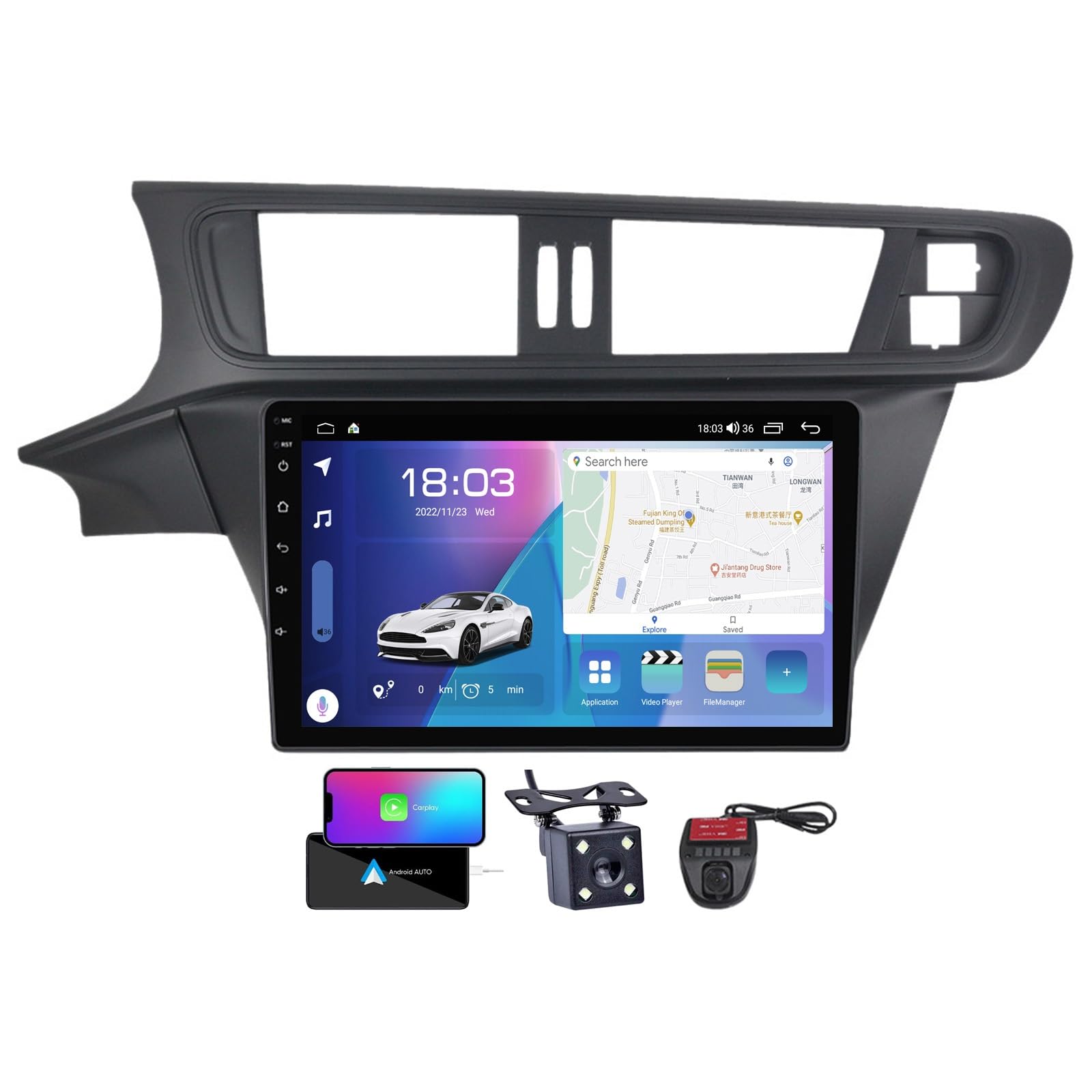 Autoradio Android 13 Citroën C3-XR 2 DIN CarPlay et Bluetooth