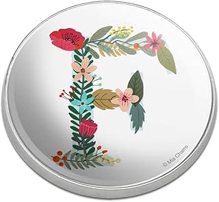 GRAPHICS & MORE Letter F Floral Monogram Initial Golfing Premium Metal Golf Ball Marker