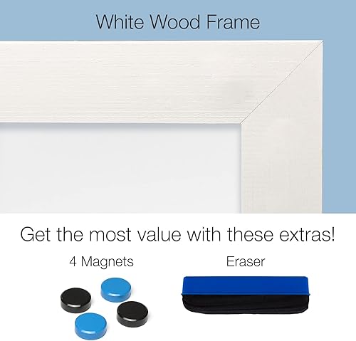 Miniatura 2 de Excello Global Products Pizarra blanca magnética de madera de borrado en seco, 24 x 36 pulgadas