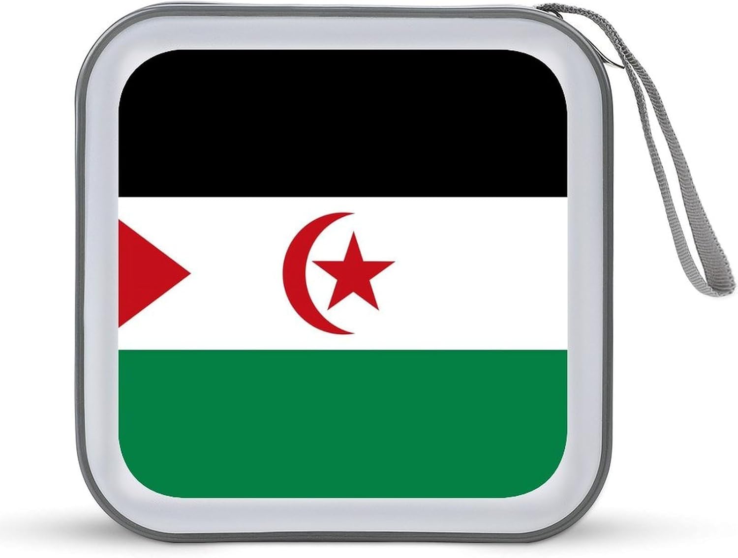 Flag of The Sahrawi Arab CD Case Wallet Portable DVD Holder Organizer Box
