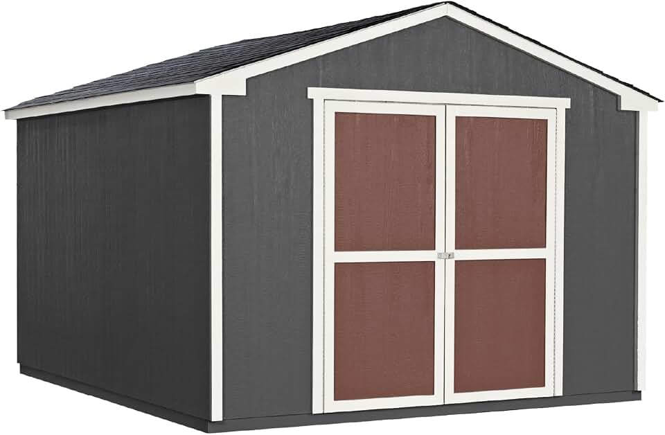 Fieldstone 10X12 Do-It-Yourself Wooden Storage Shed with Floor Kit - Does not Include Paint or Roofing Shingles