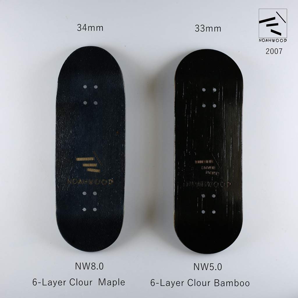 NOAHWOOD Wooden PRO Fingerboards NW8.0 360flip King of Finger (Black Maple, 100x34mm Deck)