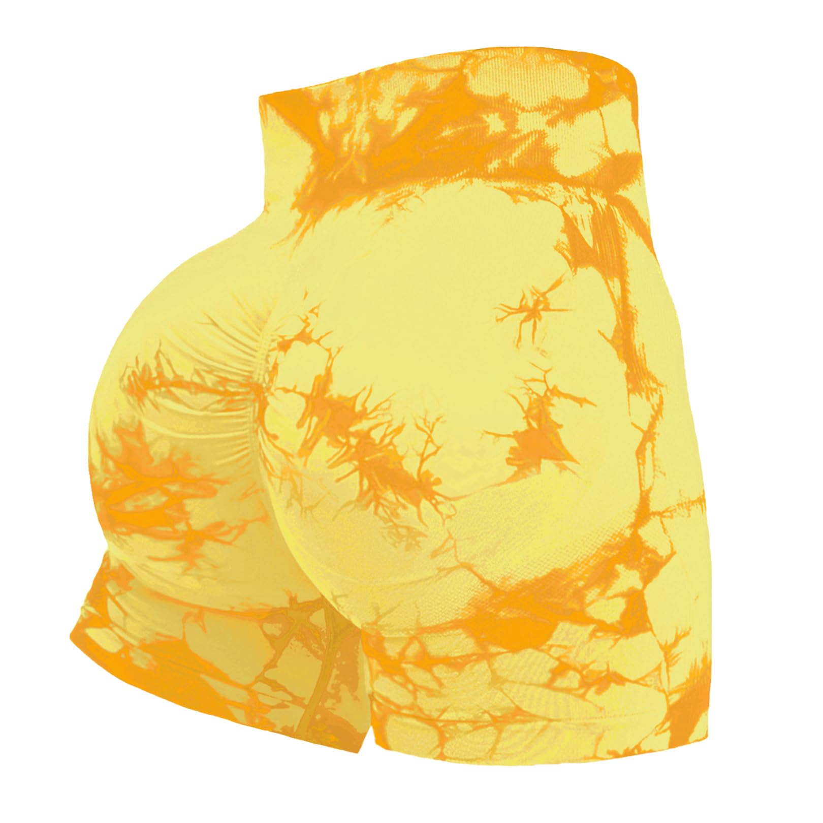 Rugkey Seamless Shorts for Women High Waist Tie Dye Workout Yoga Gym Scrunch Butt Lifting Cycling Biker Shorts