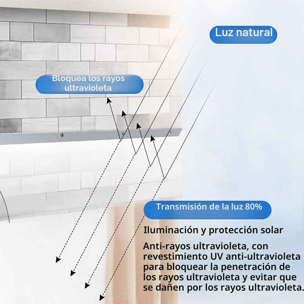 Marquesinas Exterior, Tejadillo Proteccion Lluvia, Policarbonato Placas, Marquesina para Puerta de Entrada, Toldo de Lluvia para Ventanas, Garajes, Balcones, Porches (40x120cm/15.7x47.2in)