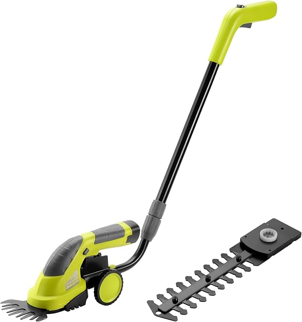 Cordless Grass Shear & Hedge Trimmer, 2in1 DEWINNER Hand Held Trimmer, Ideal for Shrub, Garden, Grass or Lawn Cultivation, Battery & Charger Included