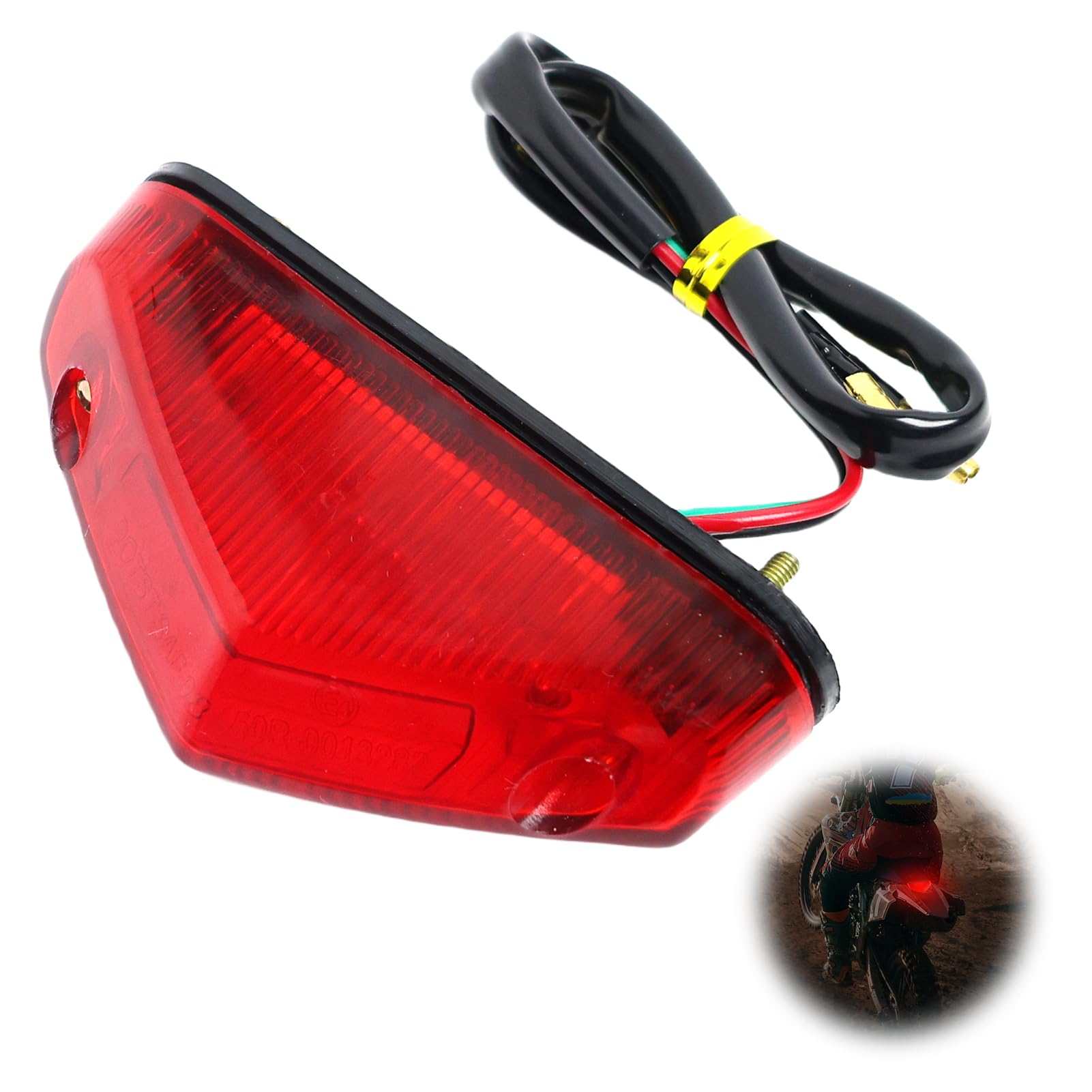 Luz Trasera de Freno de Motocicleta, Luz de Freno Trasera Moto 12V, Luz Trasera de Motocicleta Con Led, Luz Frenado Led para Motos Motocicletas ATV Dirt Bike Scooter