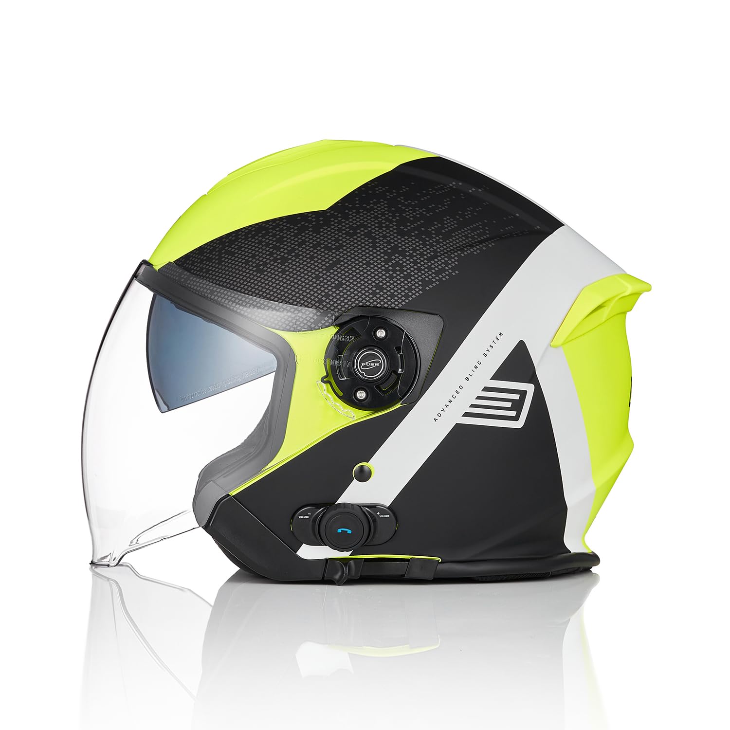 ORIGINE Casco Moto Jet con Bluetooth Casco Scooter con Doble Visera Homologado ECE 22-06