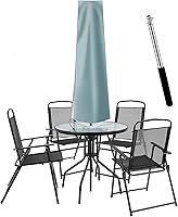 Vista 10 de Dafire Funda para sombrilla de patio de 7 a 9 pies, fundas de sombrilla de 5.6 ft (verde 420D), tela Oxford impermeable con cremallera, fundas