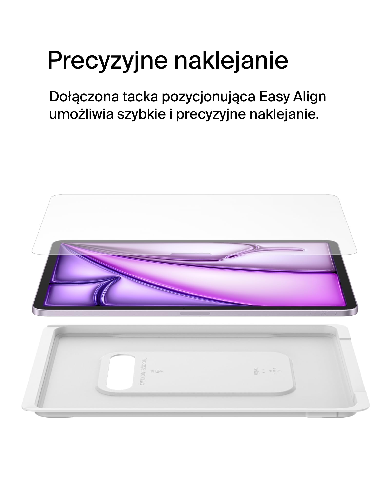 Belkin ScreenForce TemperedGlass szkło ochronne do iPada Air 13 cali, szkło hartowane o twardości 9H, grubość 0,33 mm, ochrona przed zarysowaniami i łatwe nakładanie, zgodne z etui i Apple Pencil
