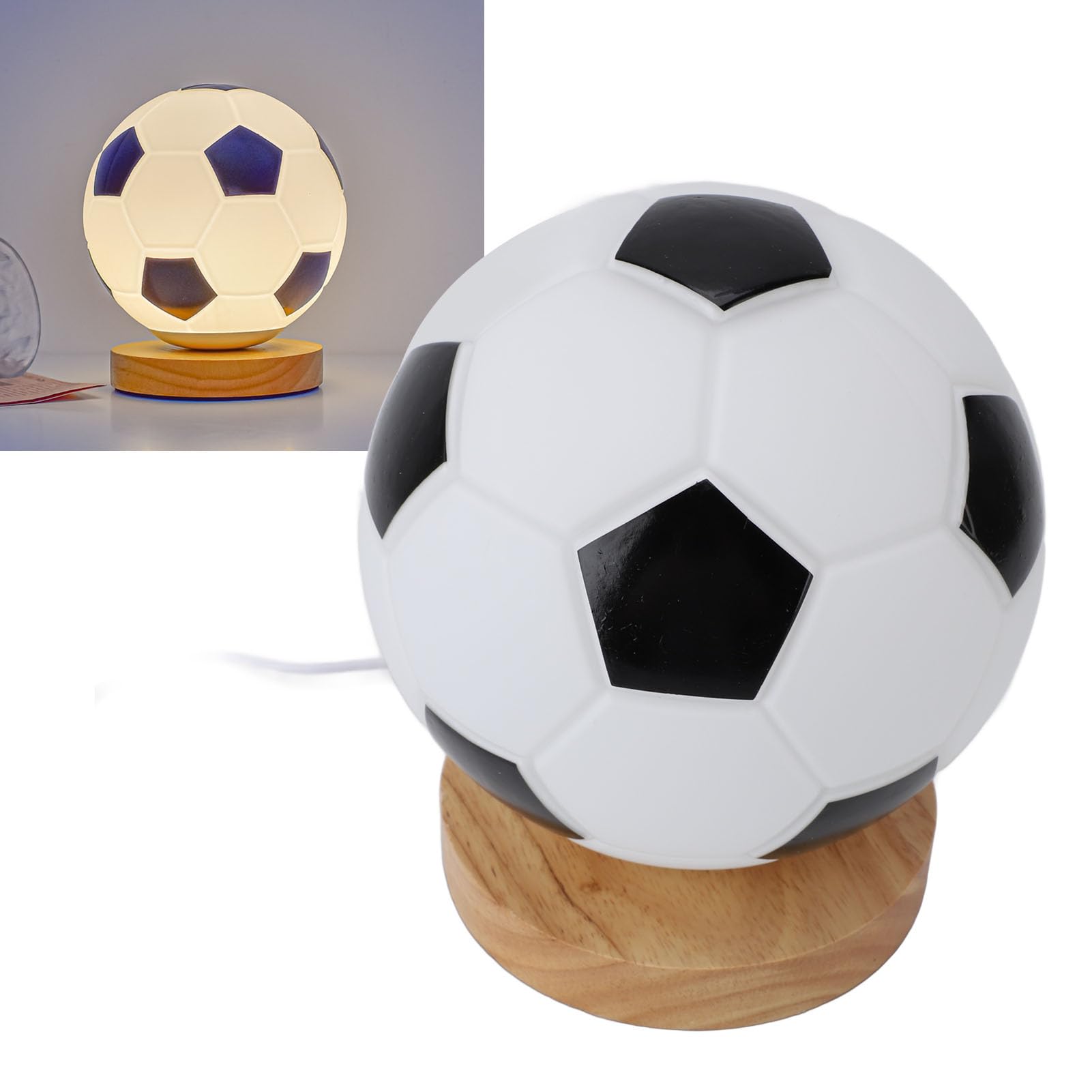 Lampada da Calcio 3D Luce Notturna con Timer per Telecomando, 3 modalità Colore per L'arredamento della Camera da Letto dei Bambini