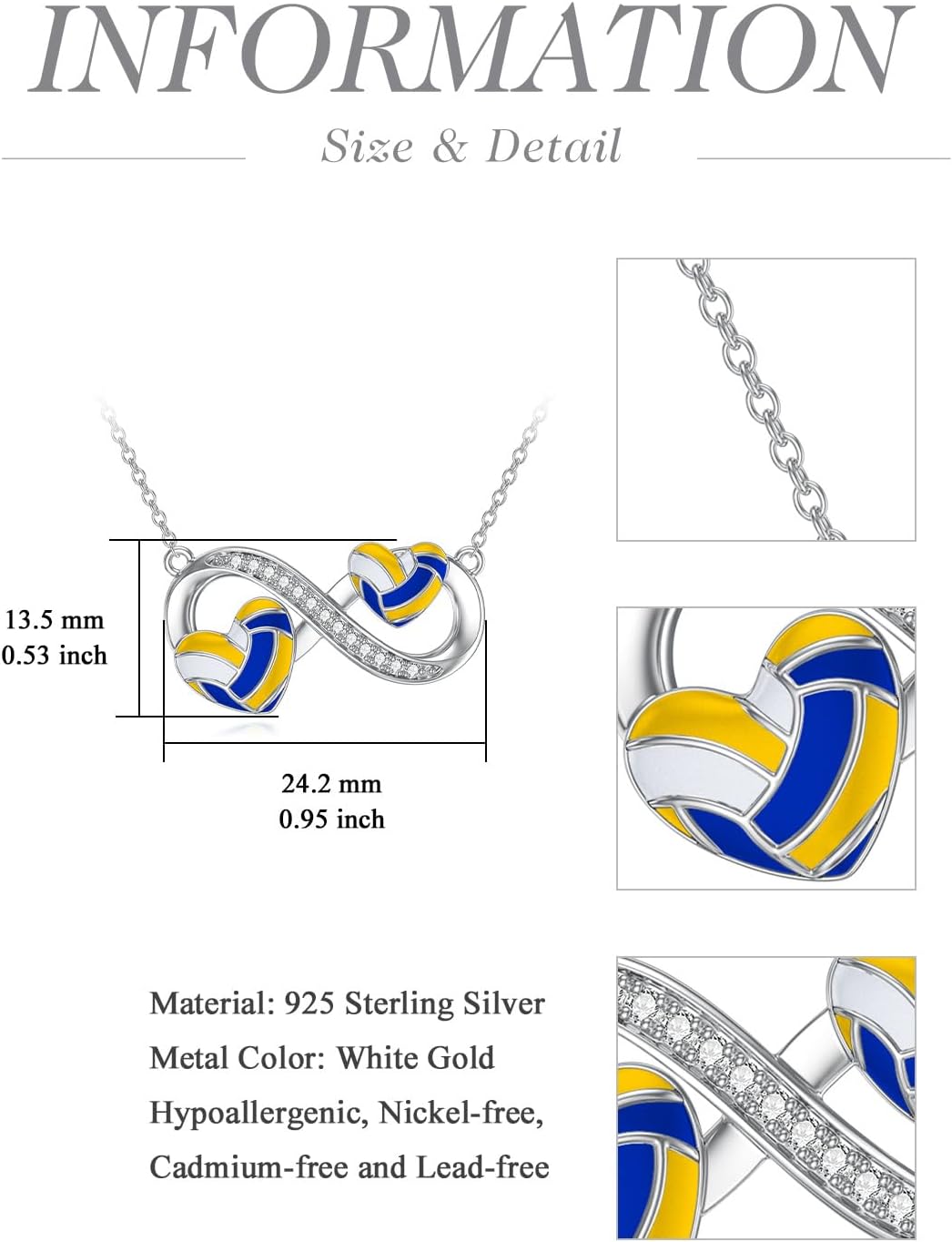 WINNICACA Sports Necklace 925 Sterling Silver Jewelry Tennis, Baseball, Volleyball, Soccer, Basketball, Football, Softball, Hockey Pendant Necklace for Women Men Player Fan Gifts