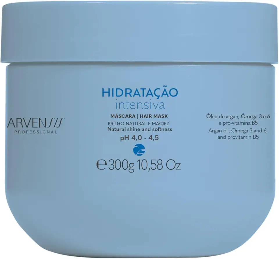 Arvensis – Máscara Capilar Hidratação Intensiva 300g | Hidratação Profunda, Brilho, Maciez, Fórmula Vegana, Para Cabelos Secos