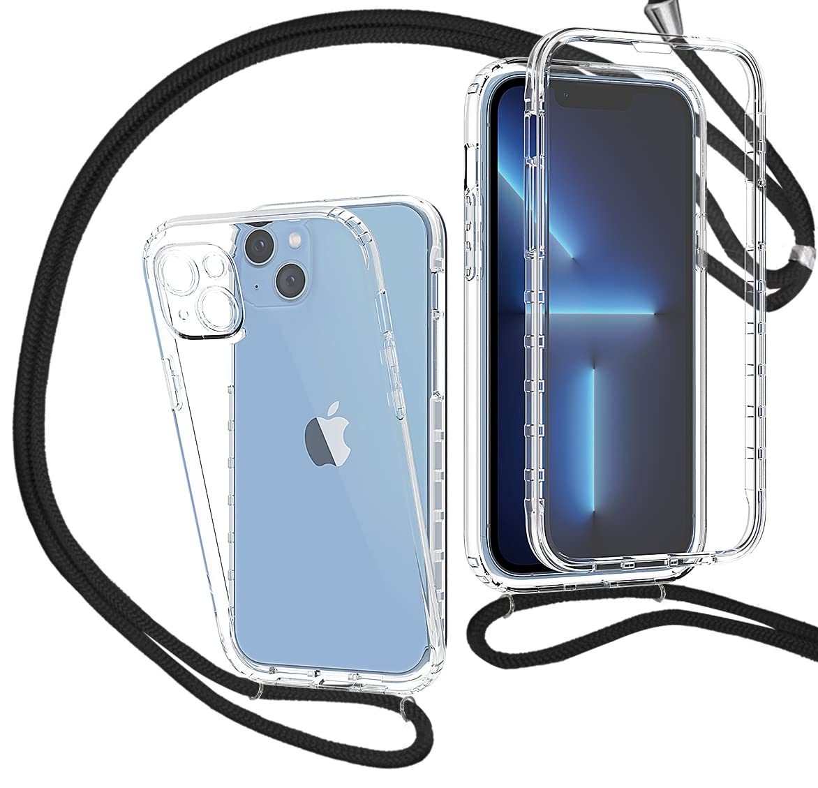 Micoden Coque Pour IPhone 14 Plus Avec Collier Réglable Coque IPhone 14