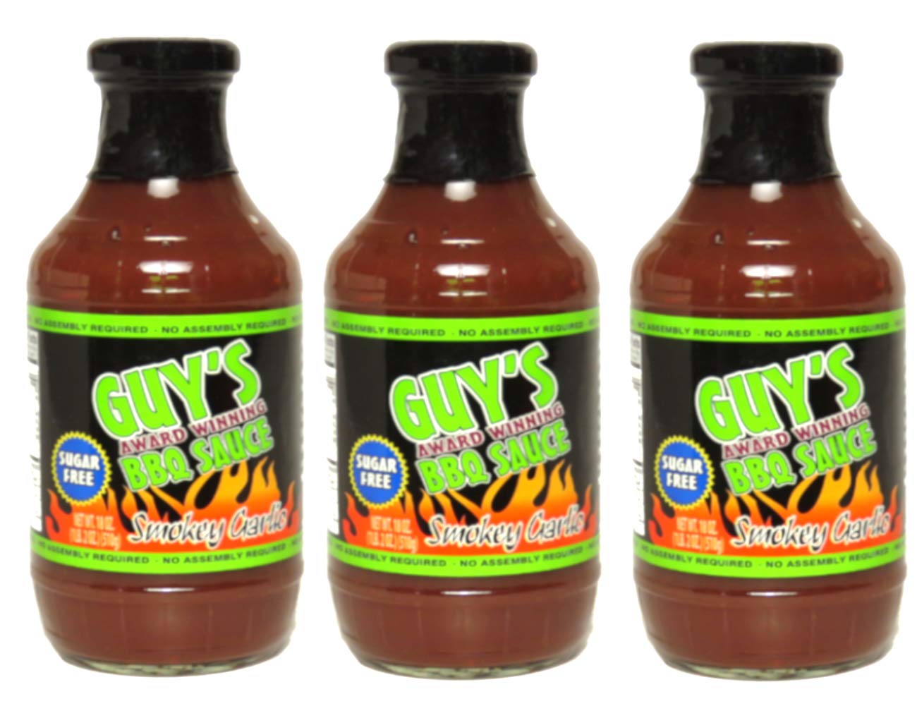 Guy's Award Winning Sugar Free BBQ Sauce 3 Pack Smokey