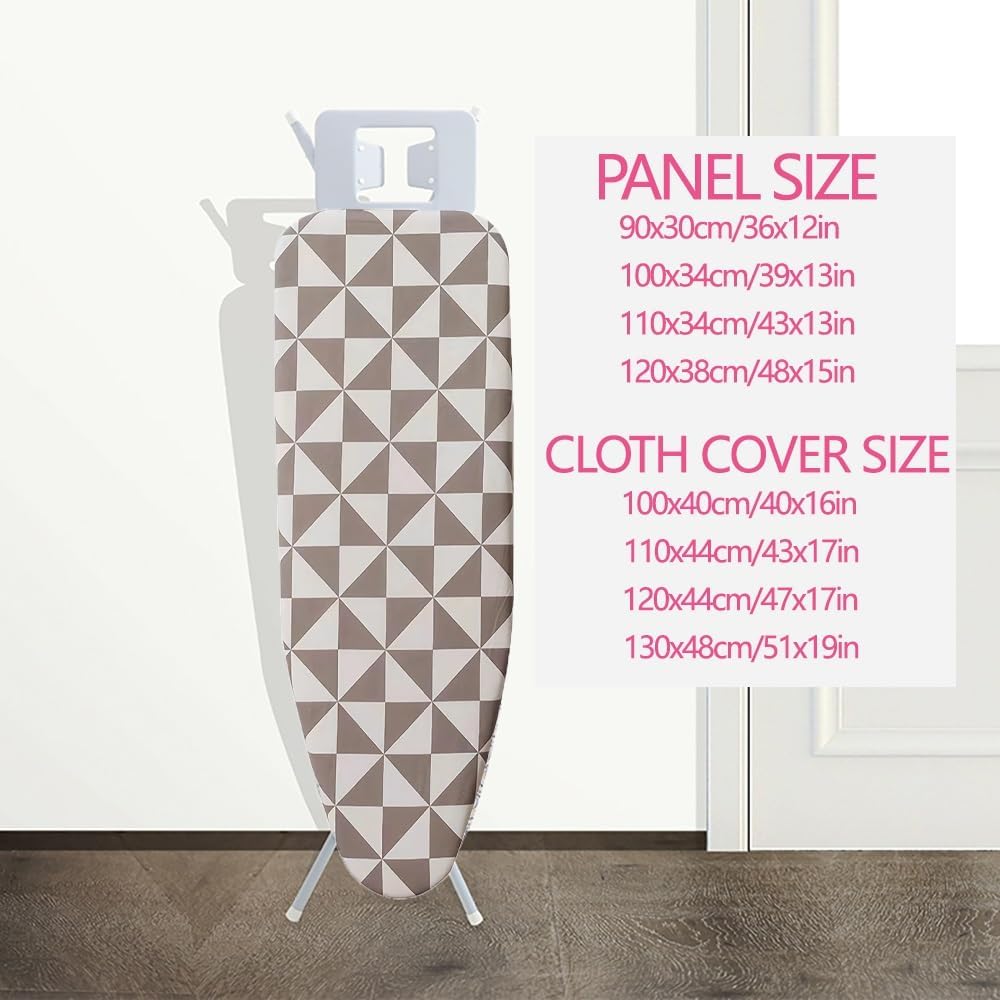 Ironing Board, Ironing Board Cover Large for Iron 48x15in Replacement Covers, 100% Cotton