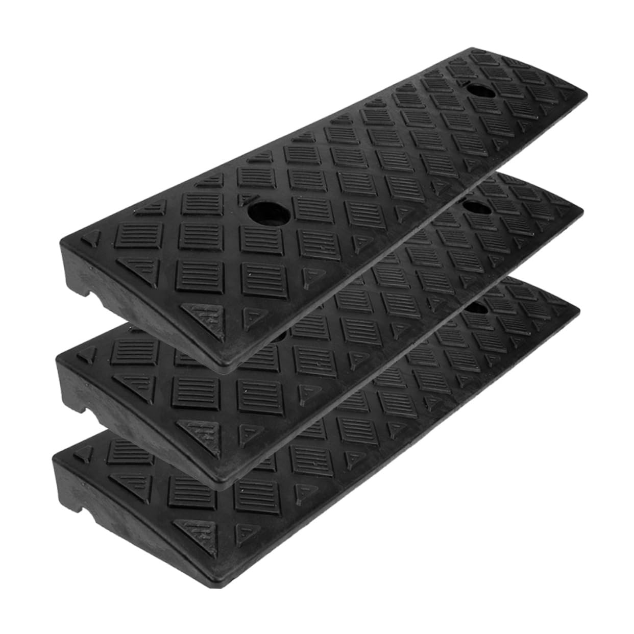 Rampa de umbral PRETYZOOM antideslizante de plástico negro para evitar golpes en el coche