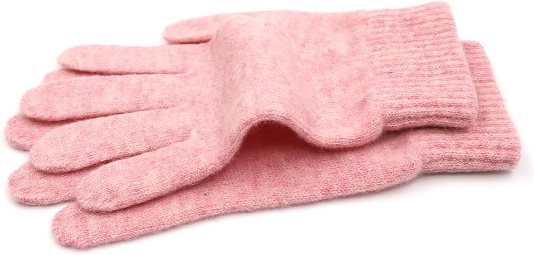 iMongol Pure Cashmere Women Full Fingers Gloves Ladies Knitted Gloves Mittens, Made in Inner Mongolian