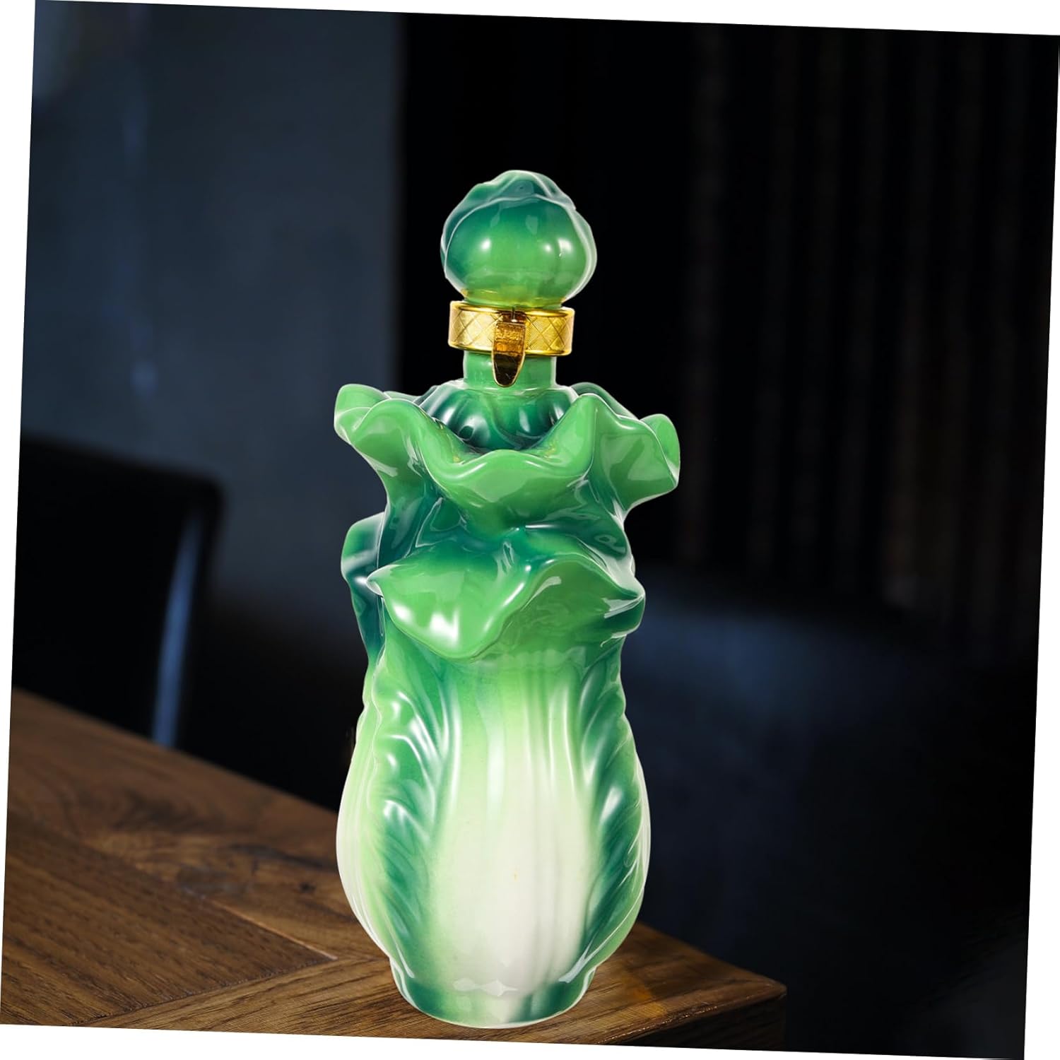 Ceramic Liquor Jar Unique Chinese Cabbage Shaped Sealing Wine Holder Portable Drink Bottle Home Empty Liquor Container with Excellent Sealing Performance
