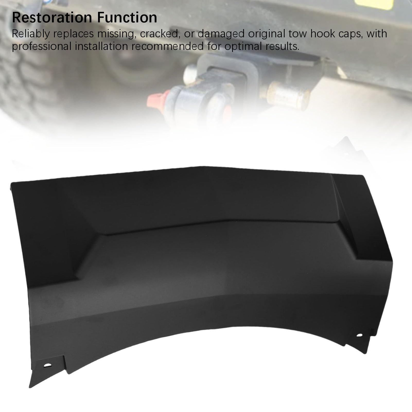 aqxreight Tappo di Copertura del Gancio di Traino del Paraurti Posteriore Materiale Durevole in PP Antiurto di Ricambio per la Protezione degli Occhi di Traino Posteriore del Veicolo (BLACK)