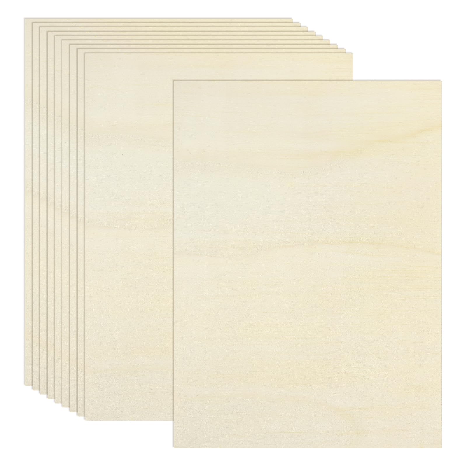 QUARKZMAN 10 Fogli Compensato A4x5mm, 420x300mm, Pannello Compensato di Bosso, Pannelli in Legno per Taglio Laser, fai da te, modellismo, arte e artigianato