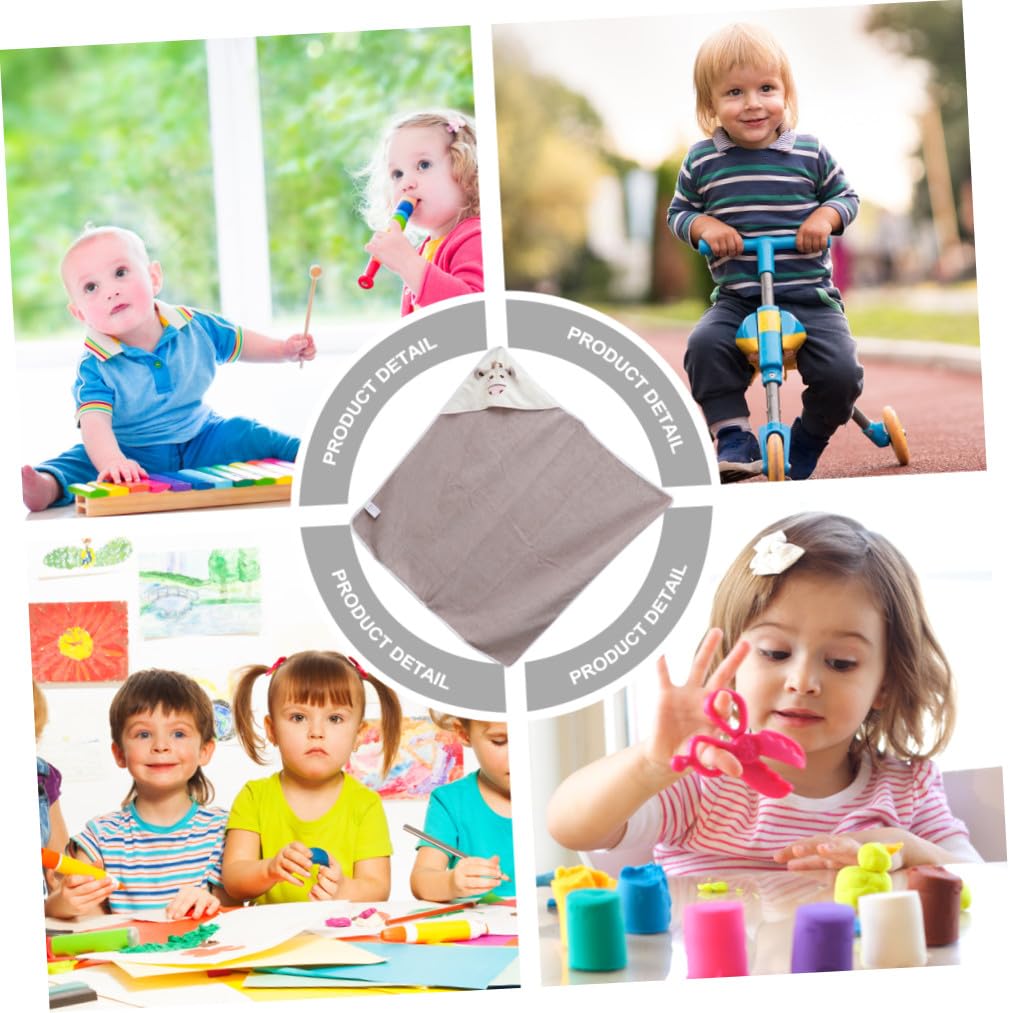 Toalla con Capucha para Niña Algodón Poncho Absorbente y Cómodo para Secar Rápido Diseño de Dibujos Animados Unisex para Baño y Playa