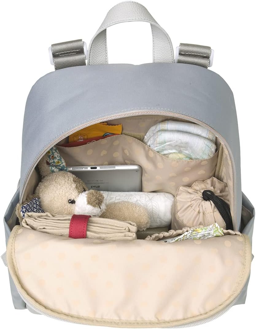 Babymel Gabby Baby Changing Nappy Backpack Pale Grey